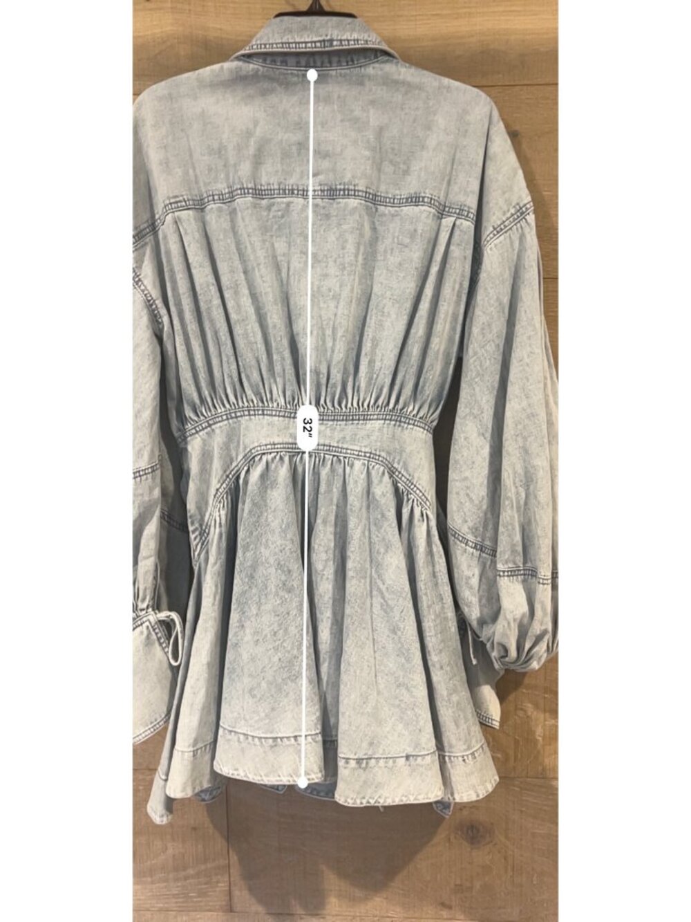 Zimmermann Rebellion Denim Wrap Mini dress size AU 2/ US 8 - Picture 9 of 12